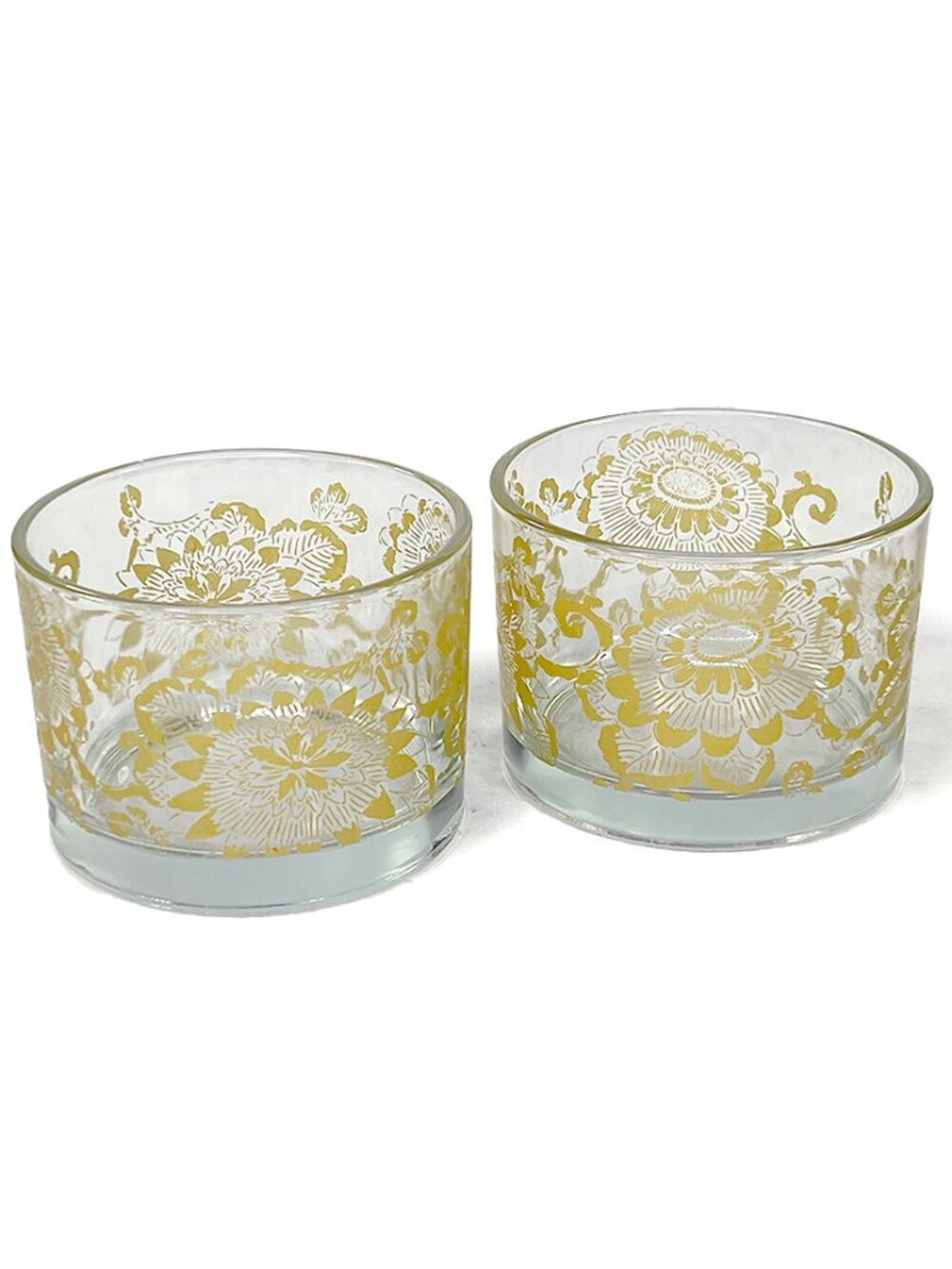 Sunflower Glass Candle Holders - 2